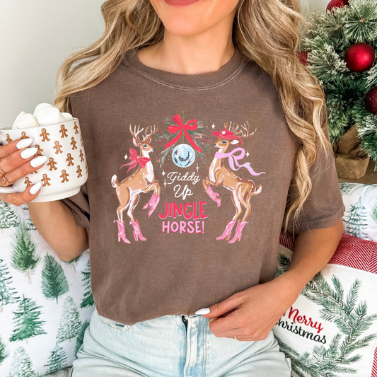 Giddy Up Jingle Horse DTF HOT PEEL
