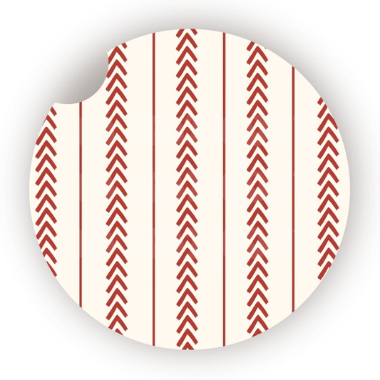 Baseball Stitching Car Coaster Sublimation Transfer (Set of 2)