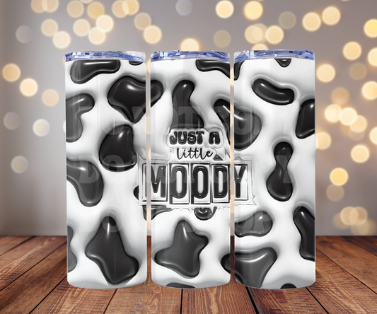 A Little Moody 3D 20 oz Skinny Tumbler Sublimation Transfer - Seamless