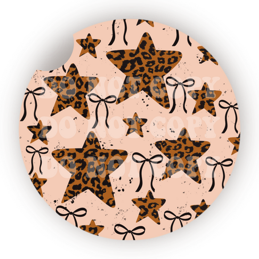 Leopard Stars Coaster Sublimation Transfer (Set of 2)