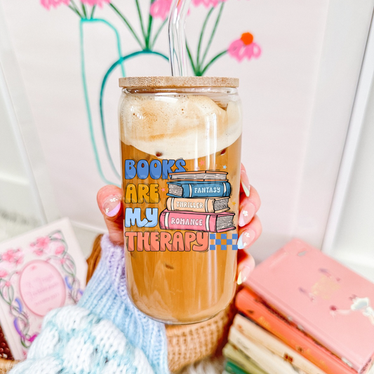 Books Are My Therapy UVDTF 4” Decal