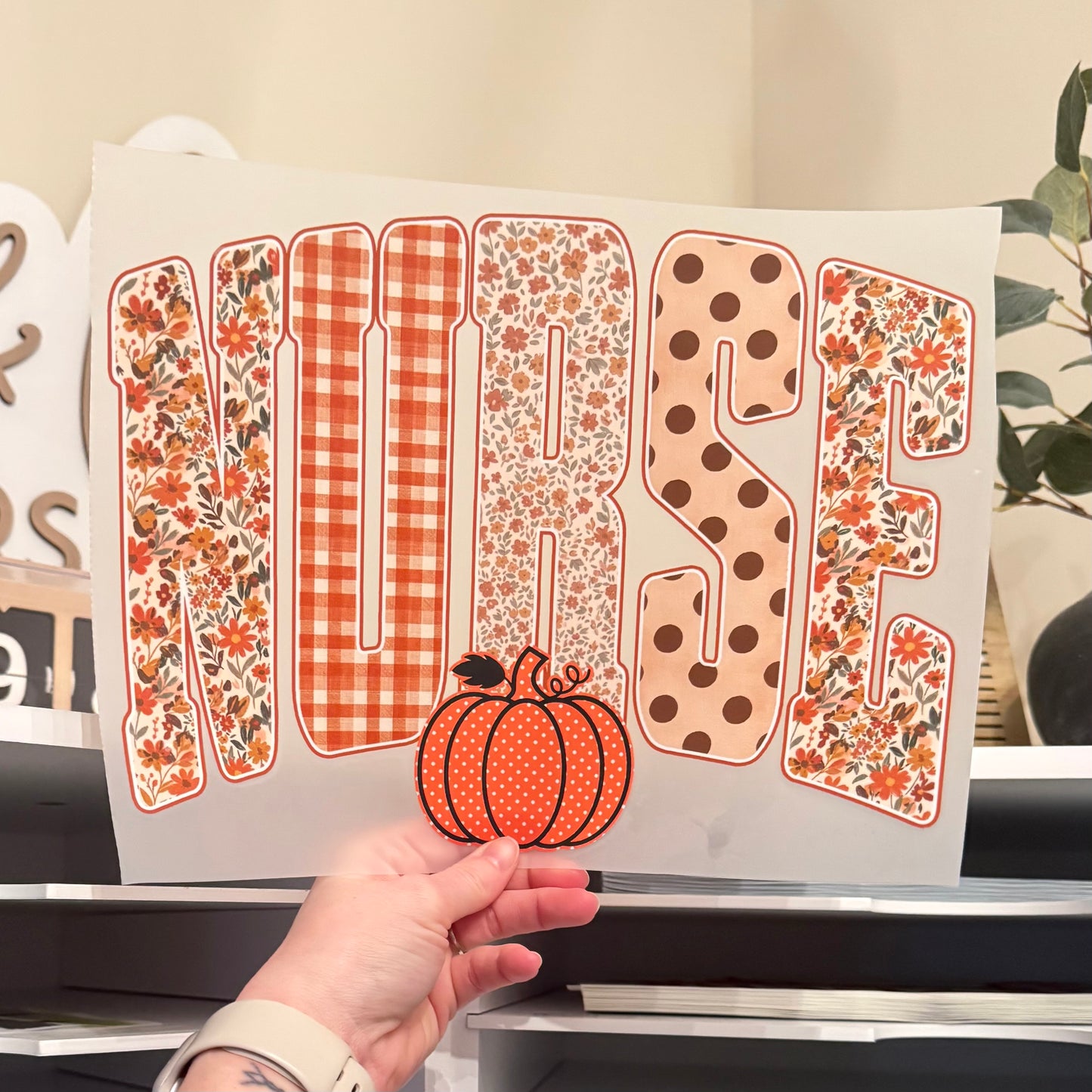 Fall Nurse DTF HOT PEEL