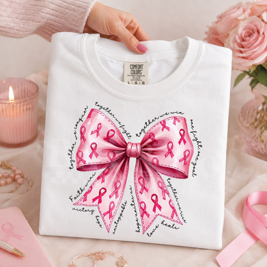 Breast Cancer Bow DTF HOT PEEL
