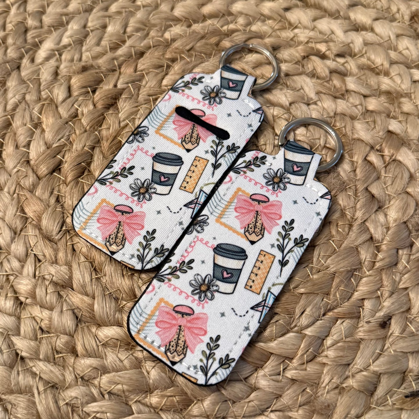Teacher Stamps Chapstick Holder Keychain