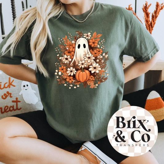 Floral Ghost DTF HOT PEEL