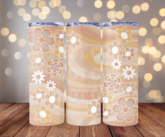 Groovy Neutral 20 oz Skinny Tumbler Sublimation Transfer - Not Seamless