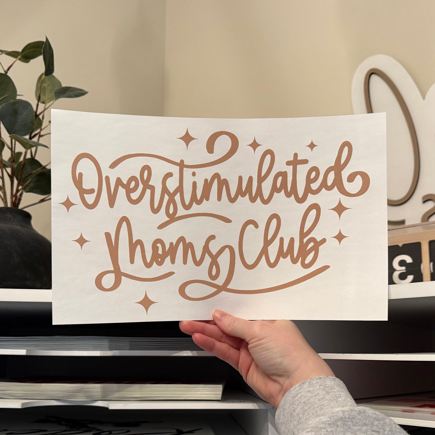 Overstimulated Moms Club Single Color (Tan)