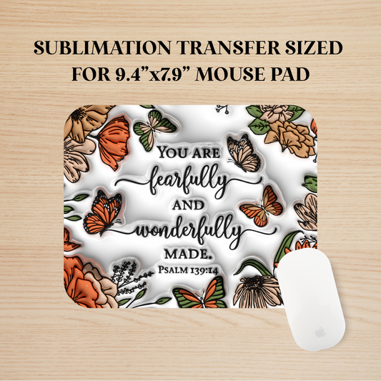 You Are Fearfully & Wonderfully Made Mouse Pad Sublimation Transfer