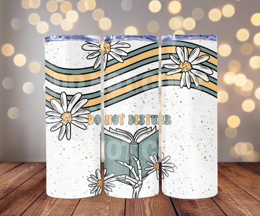Do Not Disturb Skellie 20 oz Skinny Tumbler Sublimation Transfer - Seamless