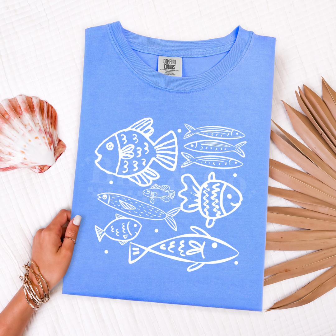 Fish Collage Single Color
