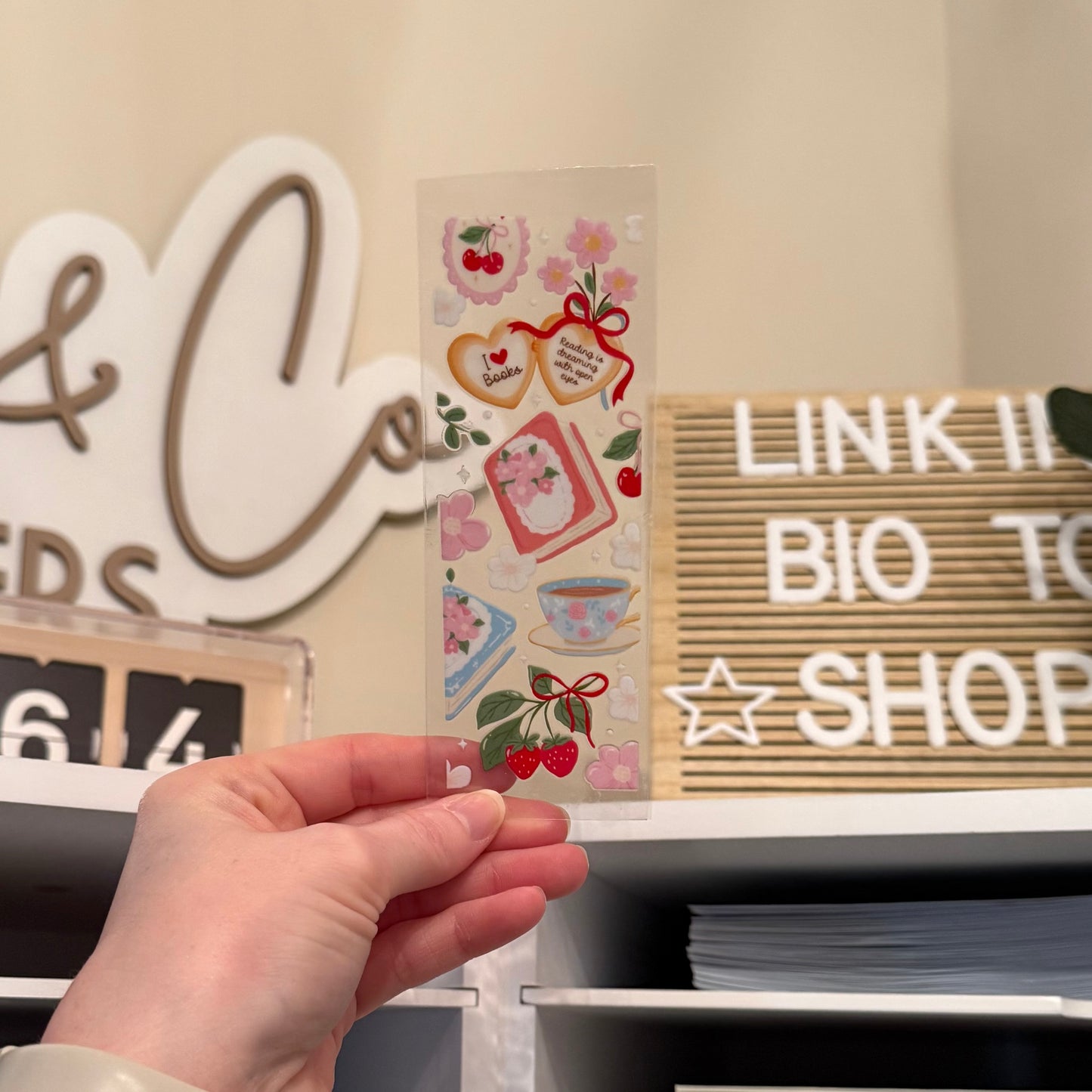 Reading Is Dreaming With Open Eyes UVDTF Bookmark