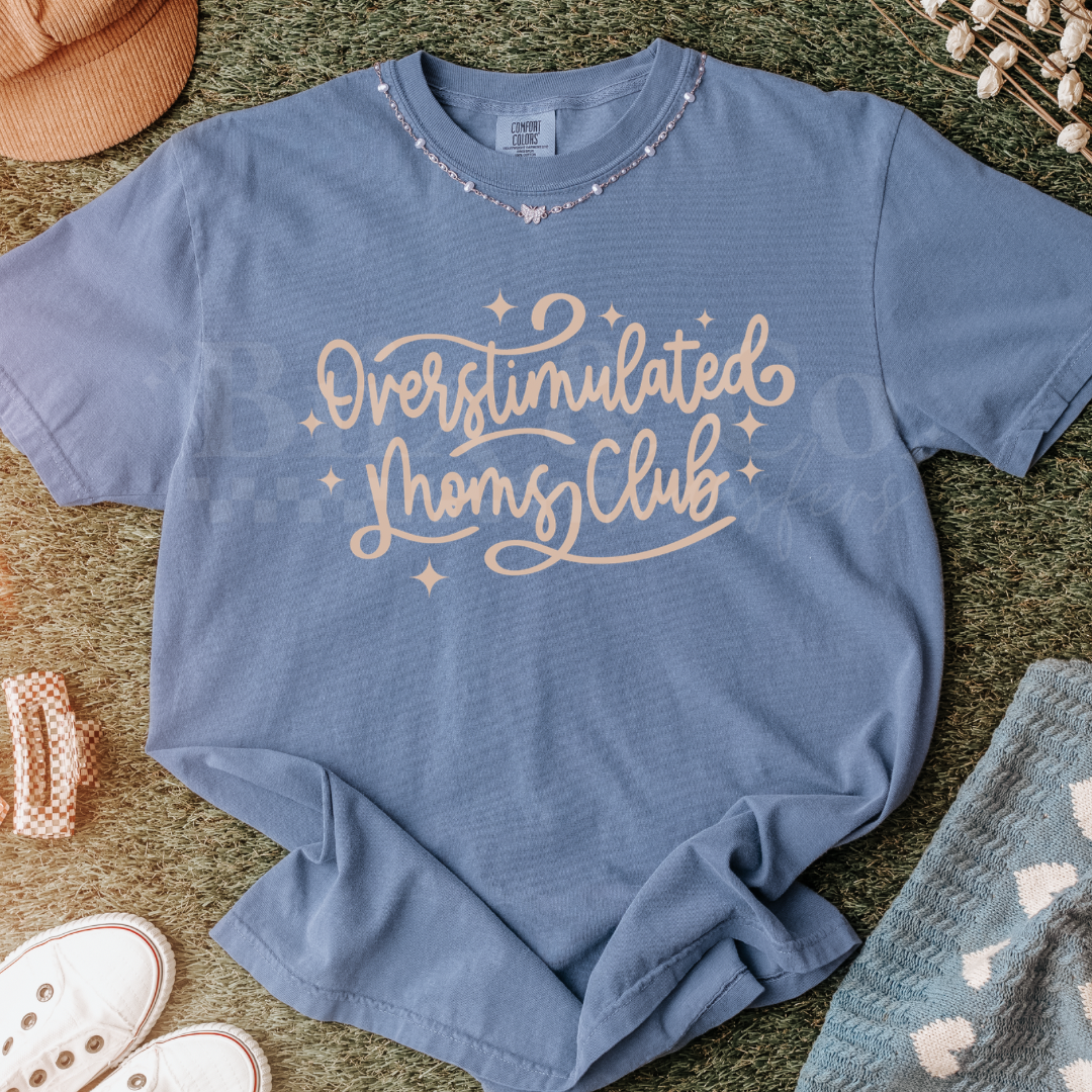 Overstimulated Moms Club Single Color (Tan)