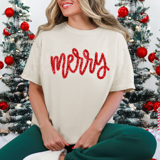 Tinsel Merry DTF HOT PEEL