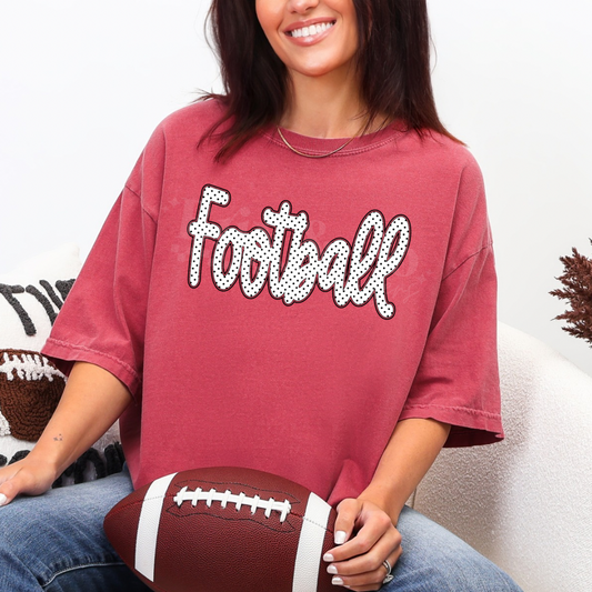 Polka Dot Football DTF HOT PEEL