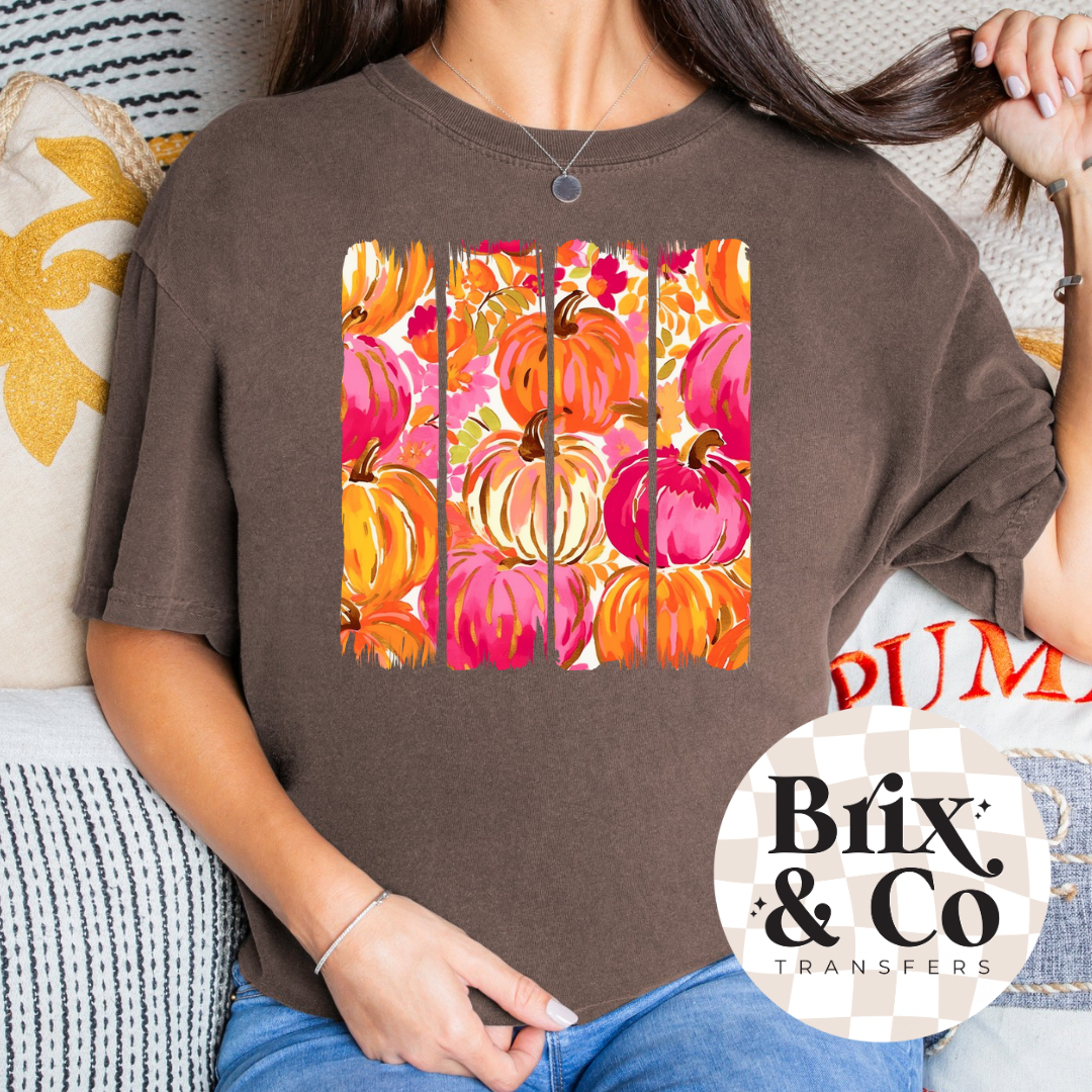 Brushstroke Pumpkins DTF HOT PEEL