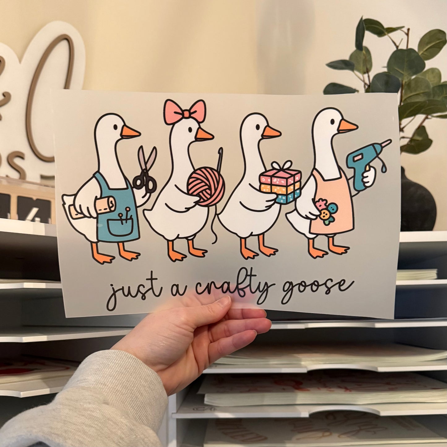 Just A Crafty Goose DTF HOT PEEL