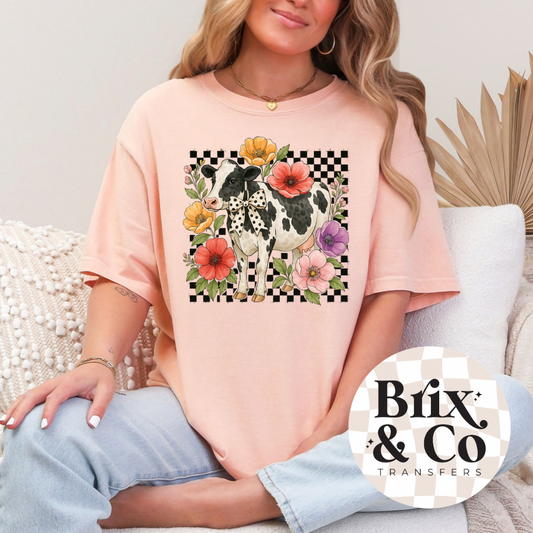 Retro Cow DTF HOT PEEL