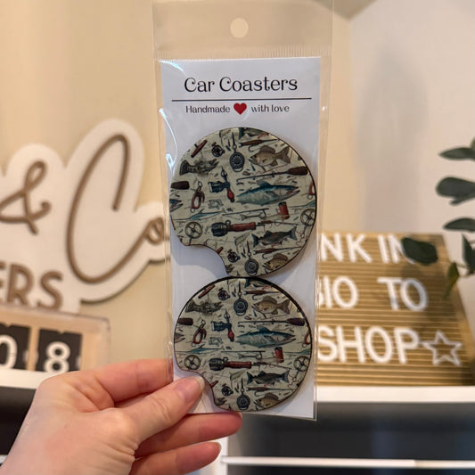 Fishing Car Coasters
