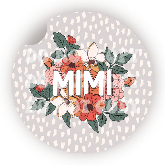 Floral Mimi Car Coaster Sublimation Transfer (Set of 2)