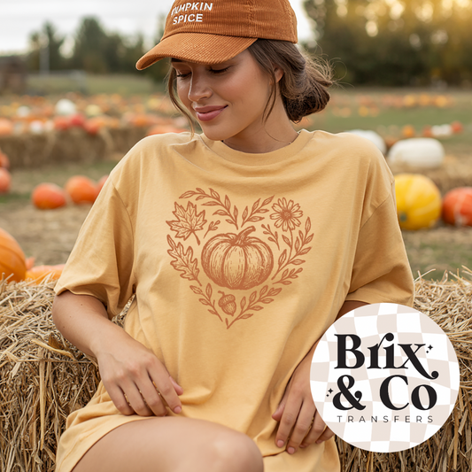 Fall Heart Single Color (Metallic Copper)