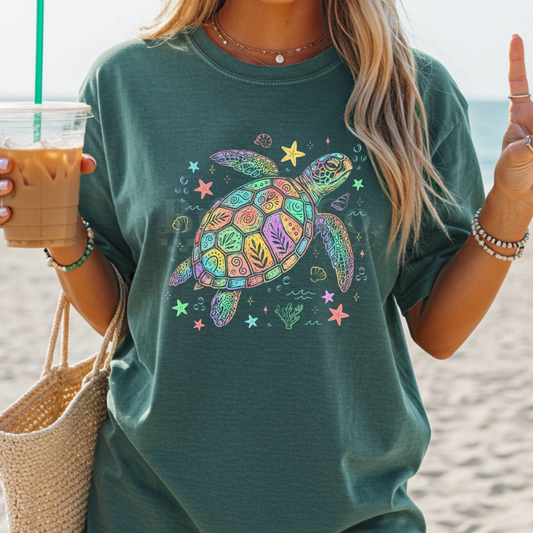 Sea Turtle DTF HOT PEEL