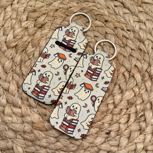 Bookish Ghosts Chapstick Holder Keychain