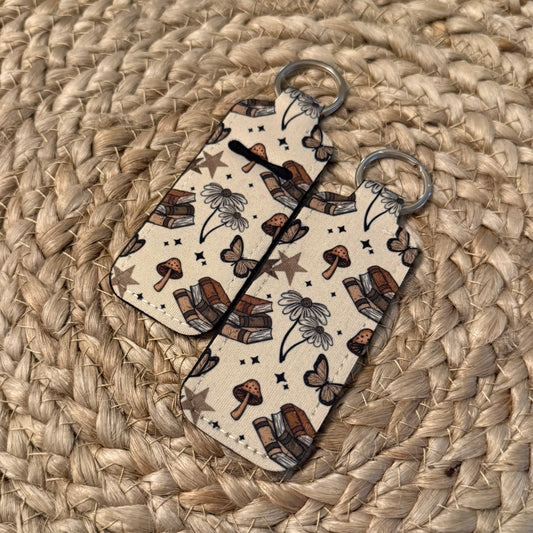 Cottagecore Books Chapstick Holder Keychain