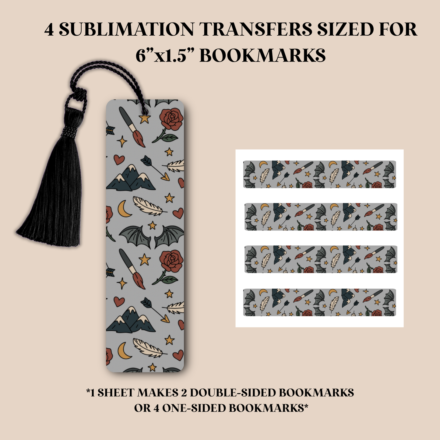 Velaris Inspired Bookmark Sublimation Transfer