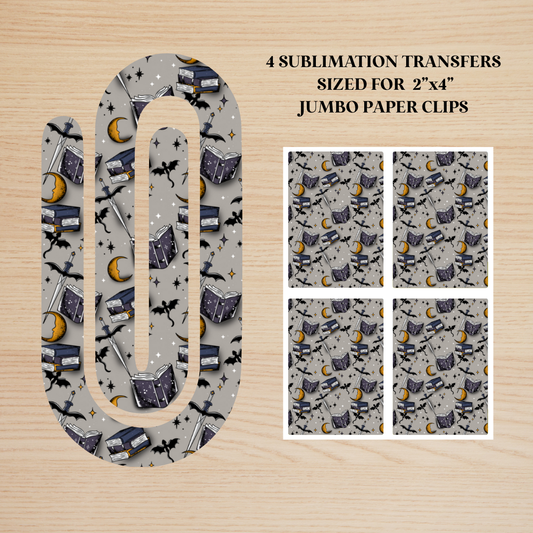 Fantasy Reader Jumbo Paperclip Sublimation Transfer