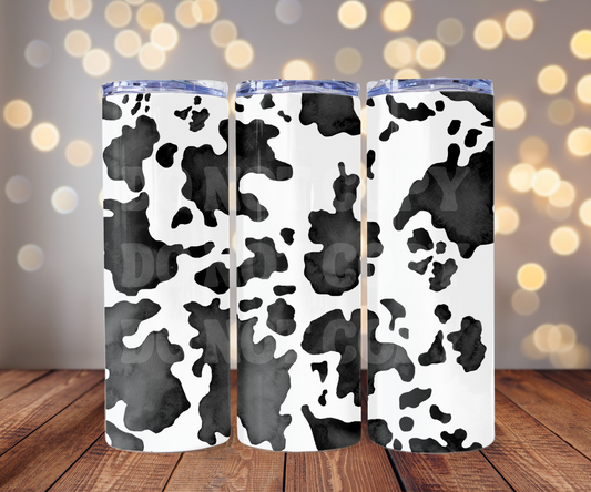 Cow Print 20 oz Skinny Tumbler Sublimation Transfer - Seamless