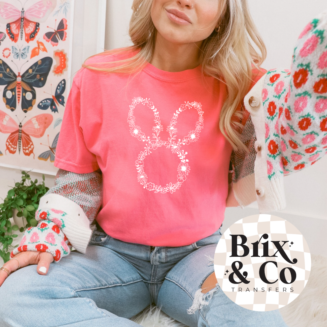 Floral Bunny Single Color