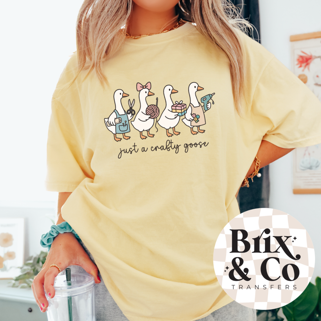 Just A Crafty Goose DTF HOT PEEL