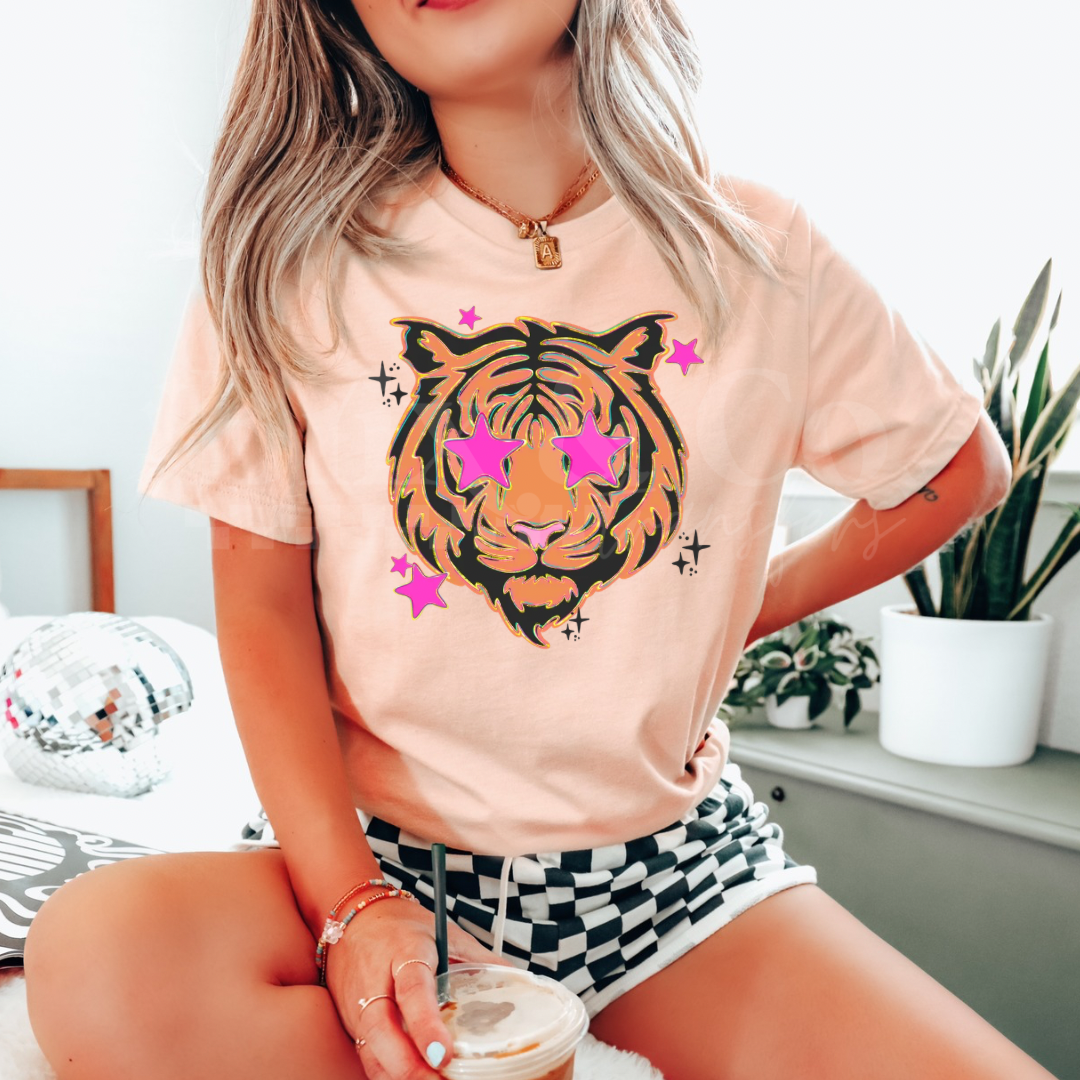 Preppy Mascot Tiger DTF HOT PEEL