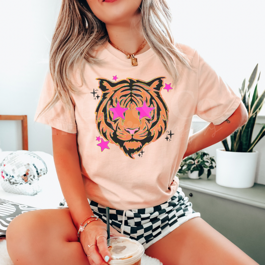 Preppy Mascot Tiger DTF HOT PEEL