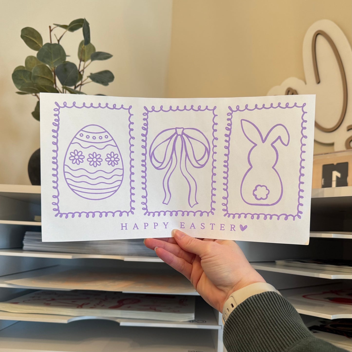 Happy Easter Single Color (Lavender)