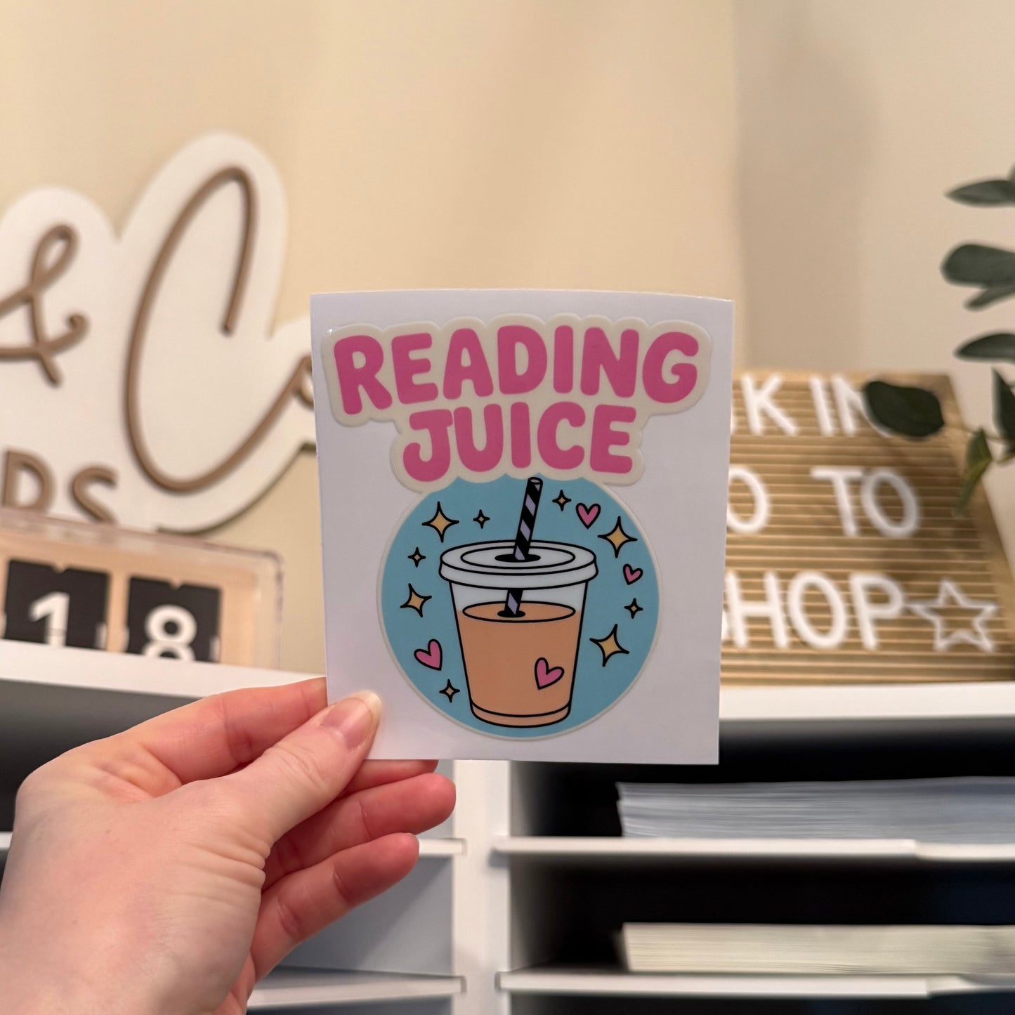 Reading Juice UVDTF 4” Decal
