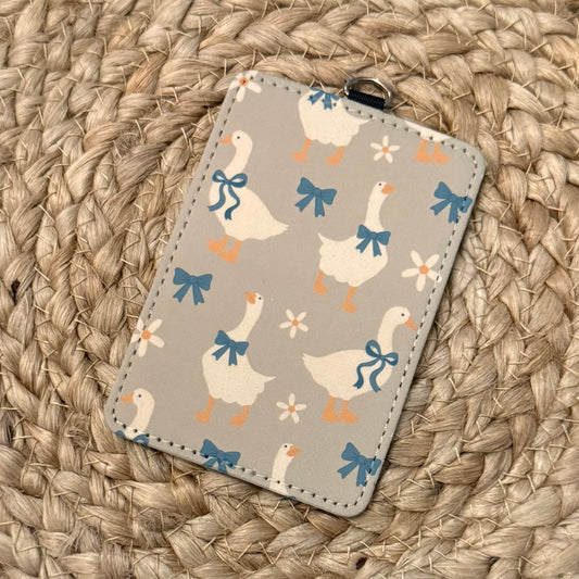 Coquette Geese ID Badge Holder