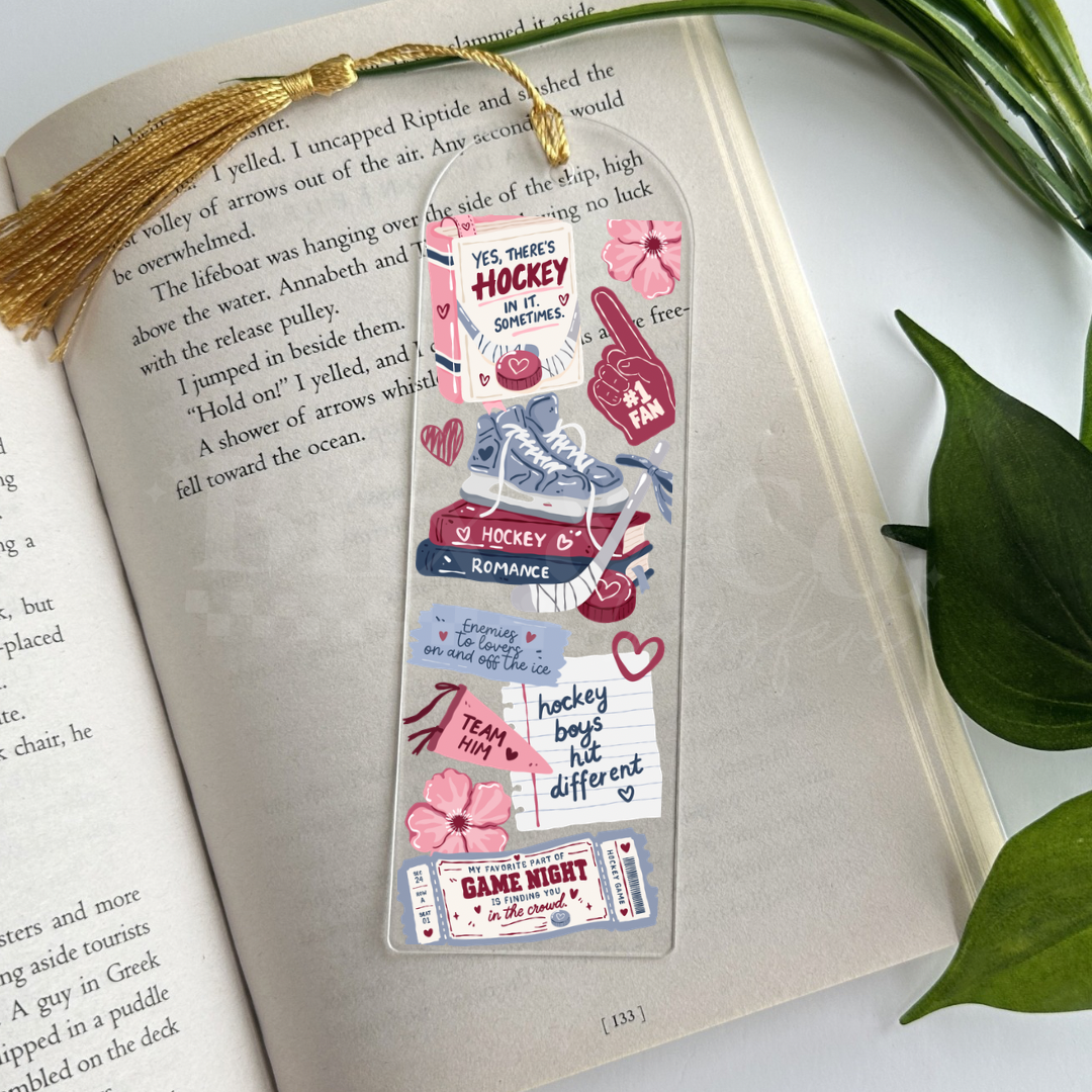 Hockey Romance UVDTF Bookmark