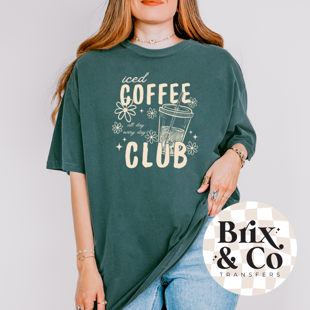Iced Coffee Club All Day Every Day Single Color (Beige)