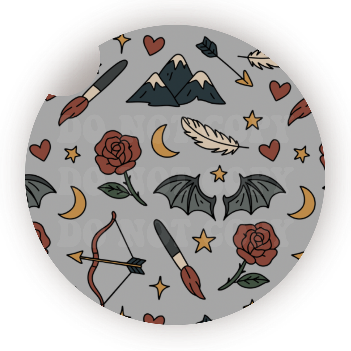 Bookish Inspired Car Coaster Sublimation Transfer (Set of 2)