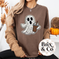 Faux Embroidery/Rhinestone Coffee Ghost Thin Matte Clear Film Screen Print Transfer