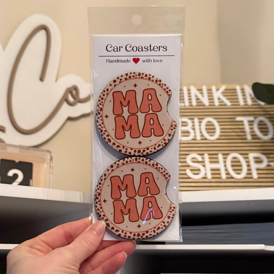 Pink Mama Car Coasters
