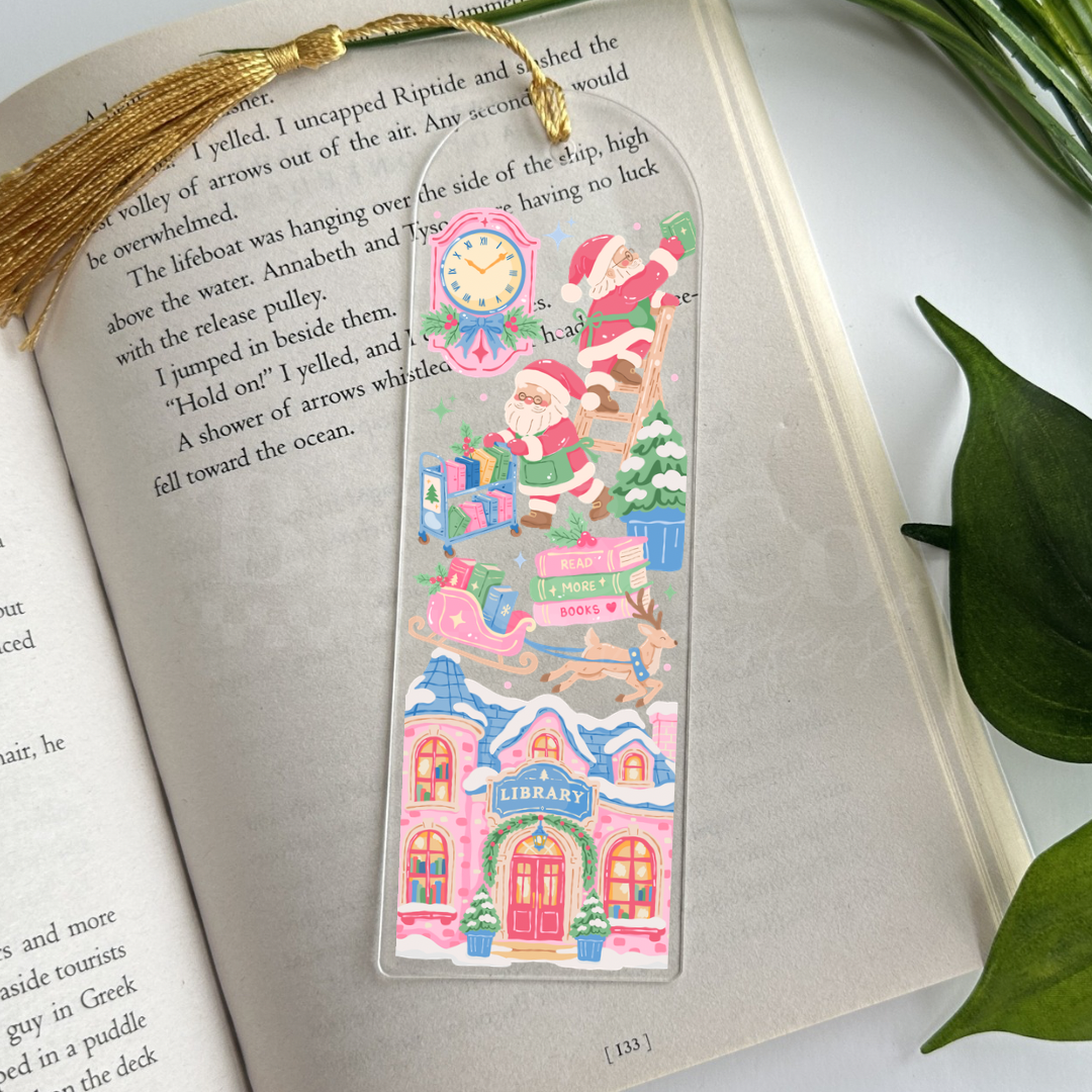 Christmas Library UVDTF Bookmark Transfer