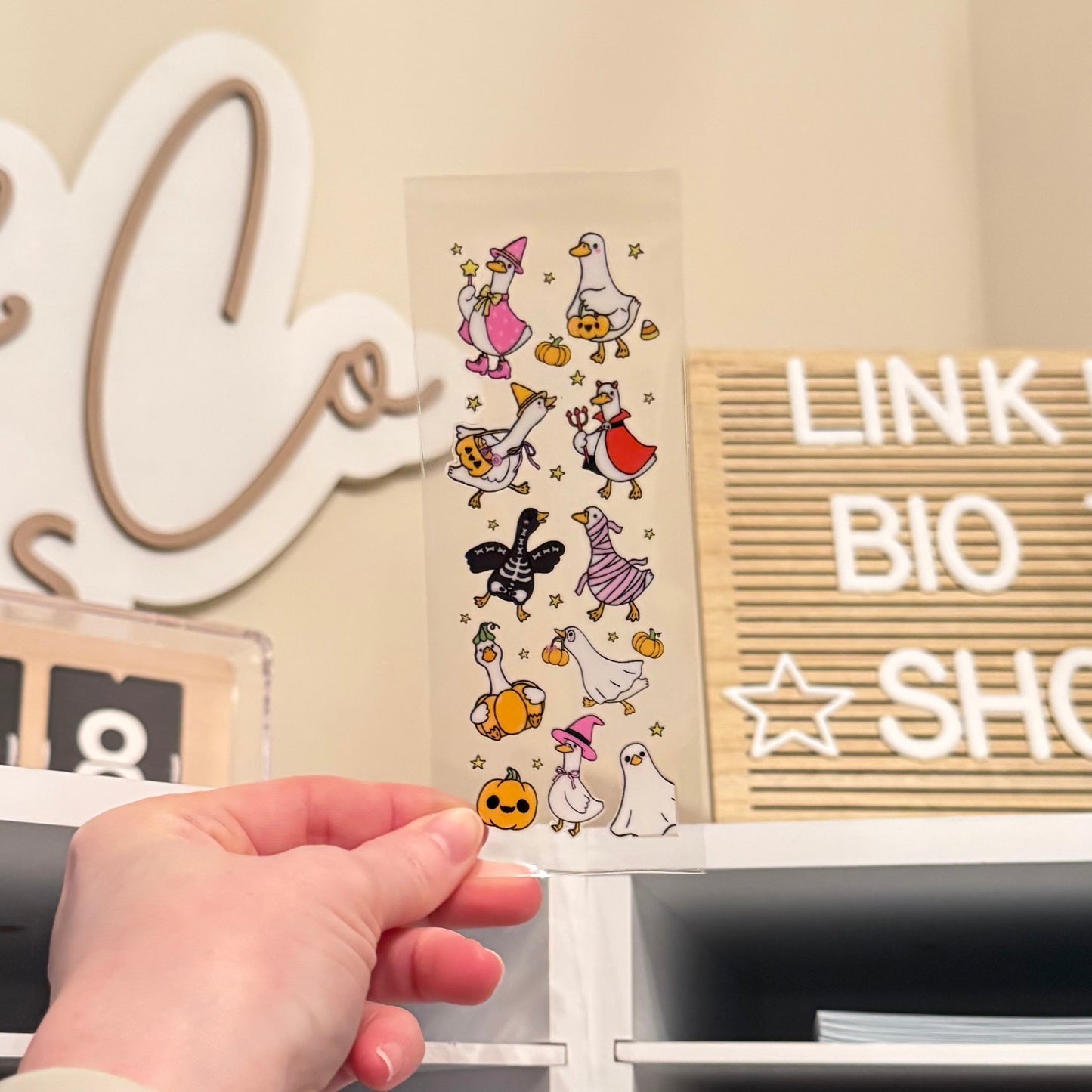 Halloween Geese UVDTF Bookmark