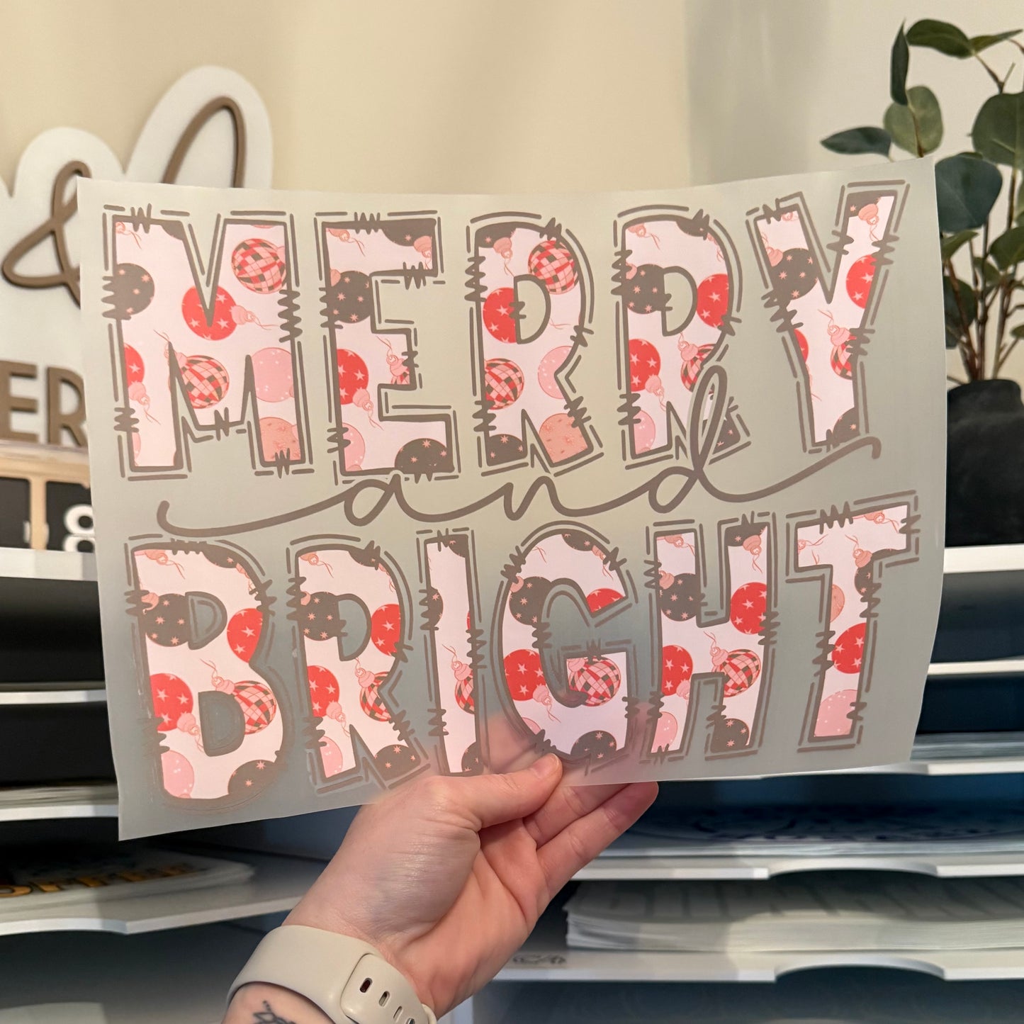 Merry And Bright DTF HOT PEEL