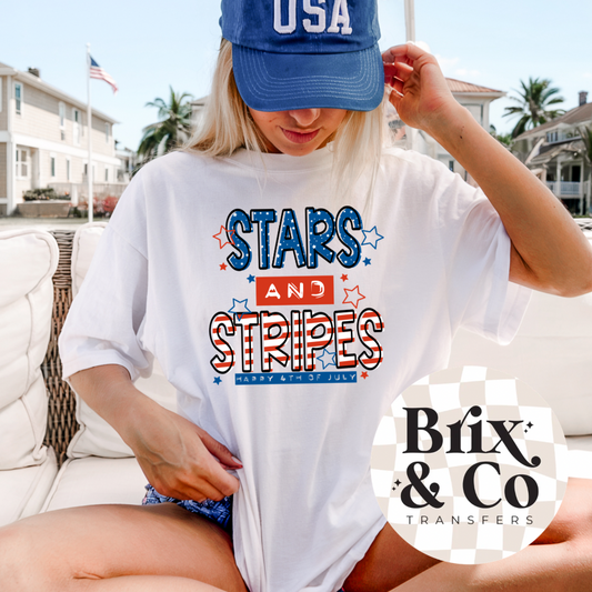 Stars And Stripes DTF HOT PEEL