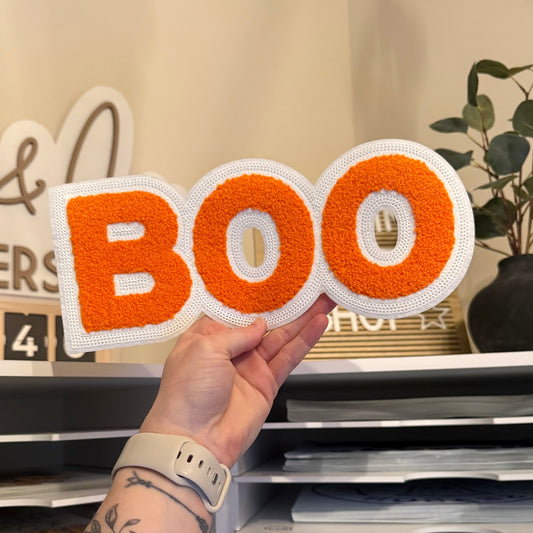 Boo Chenille/Sequin Patch