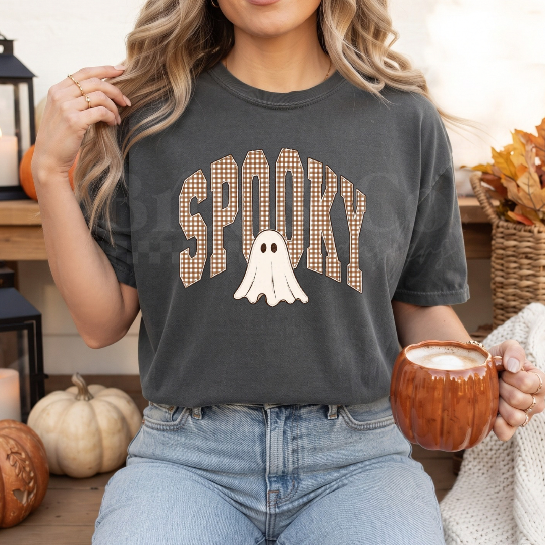 Gingham Spooky DTF HOT PEEL