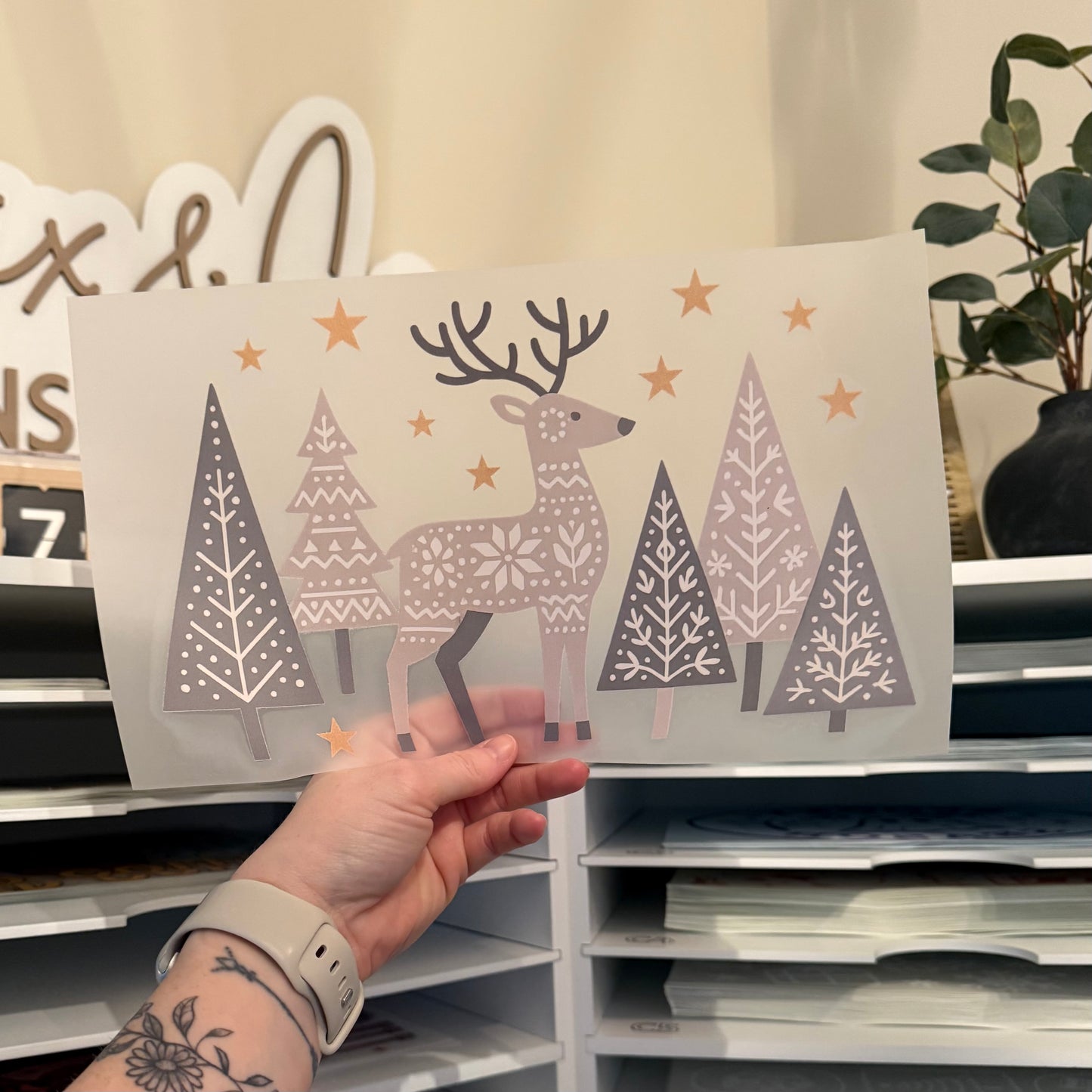 Boho Trees DTF HOT PEEL