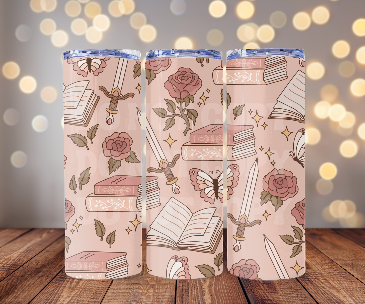 Romantasy 20 oz Skinny Tumbler Sublimation Transfer - Seamless